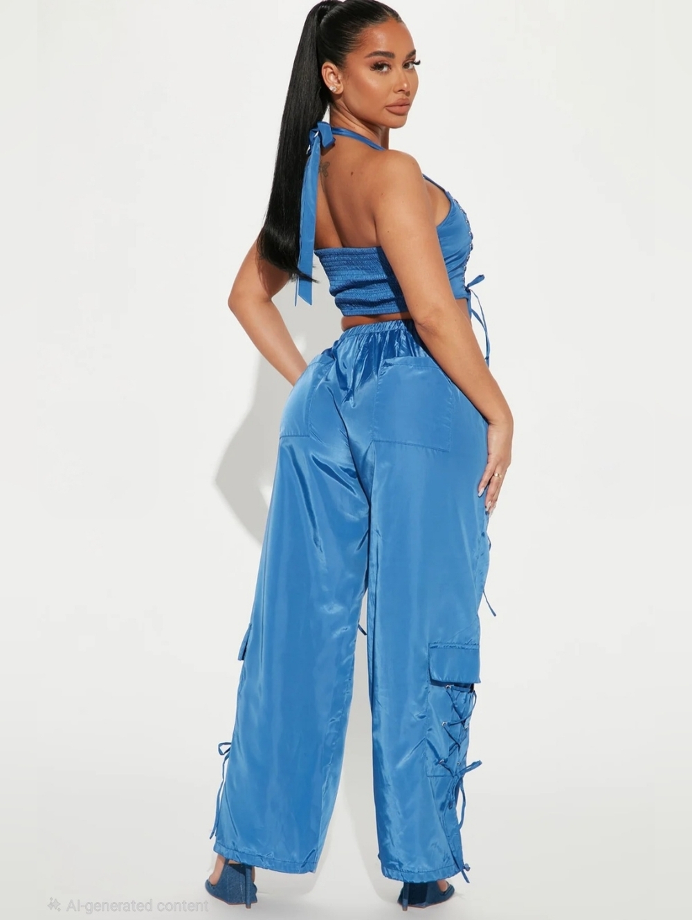 Just Enough Of You Pant Set - Royal - Picture 4 of 5